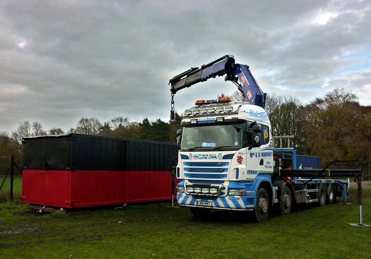 Delivery of a 32x10 store for Aberdeenshire Rugby Club at Woodside, Aberdeen.