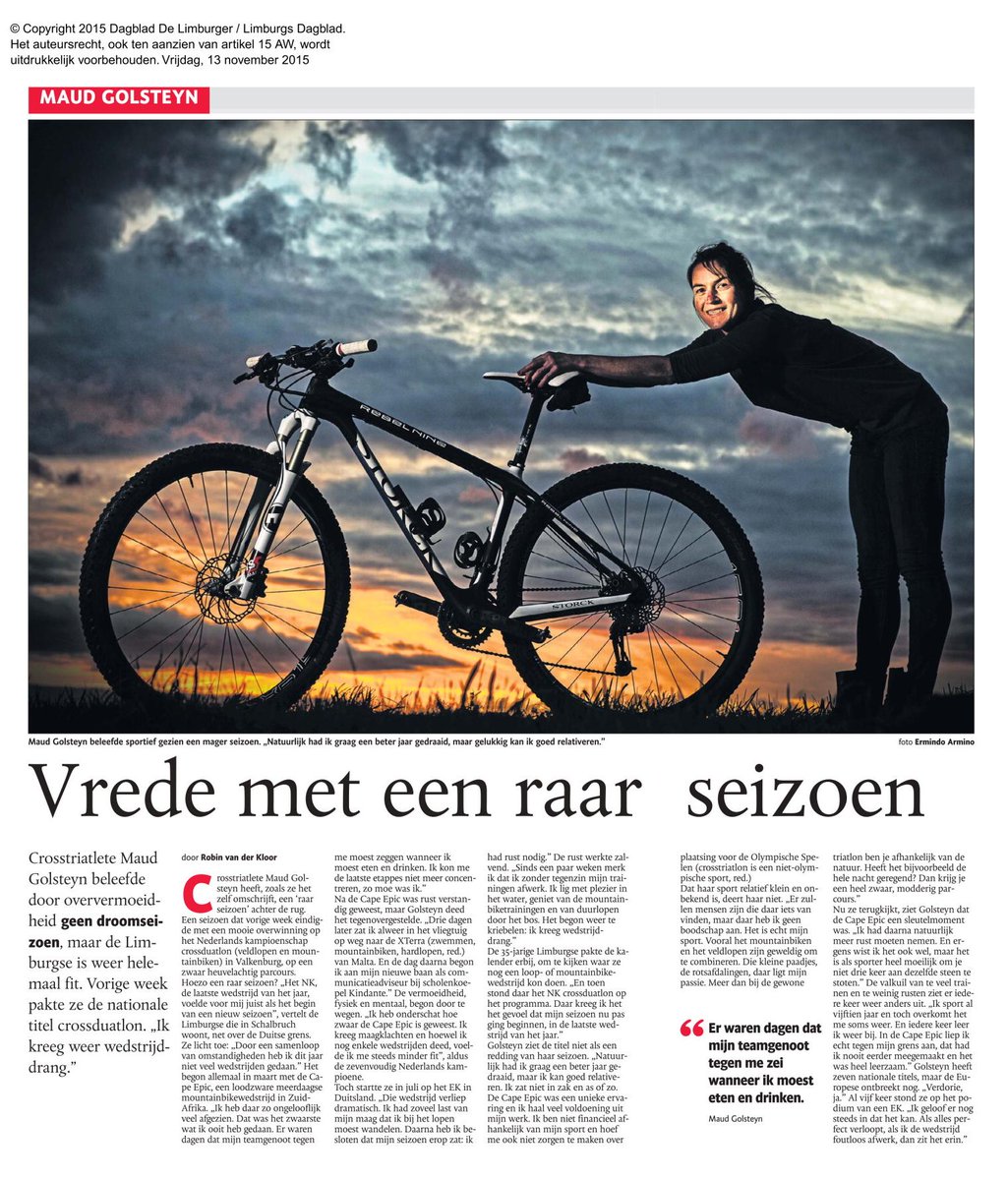 VanDerKloor's tweet photo. Over een kleine, maar mooie sport: crosstriatlon. @MaudGolsteyn heeft vrede met een 'raar seizoen'. https://t.co/yu7dfudT0F