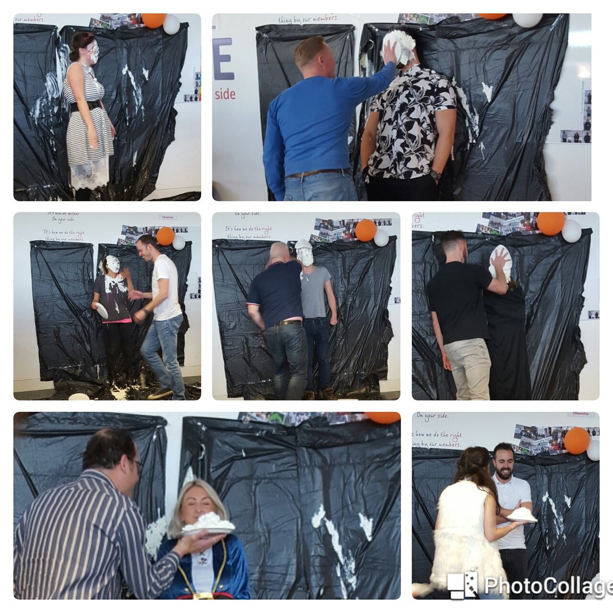 GemmaDrew's tweet photo. #BBCCiN @NBSemployees pie a manager fun! https://t.co/ehJFAitAwp