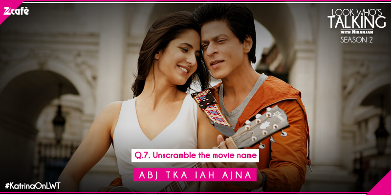 ZeeCafe's tweet photo. Q.5 This #KatrinaKaif movie touched a million hearts. Unscramble the movie title &amp; WIN. #KatrinaOnLWT https://t.co/XigZ8bB4fx
