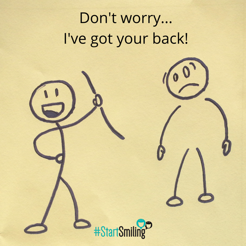 Who of your colleagues has your back? #tagyourcolleague #startsmiling #ivegotyourback