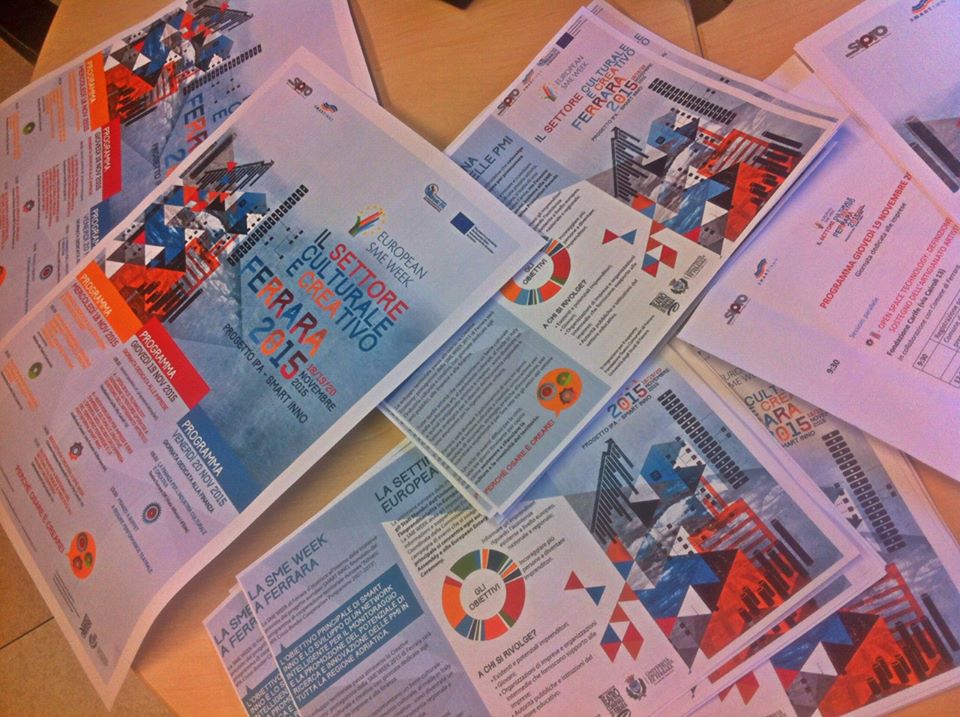 I preparativi per la SME WEEK a Ferrara continuano: vi aspettiamo il 18, 19 e 20 novembre #euSMEwk15