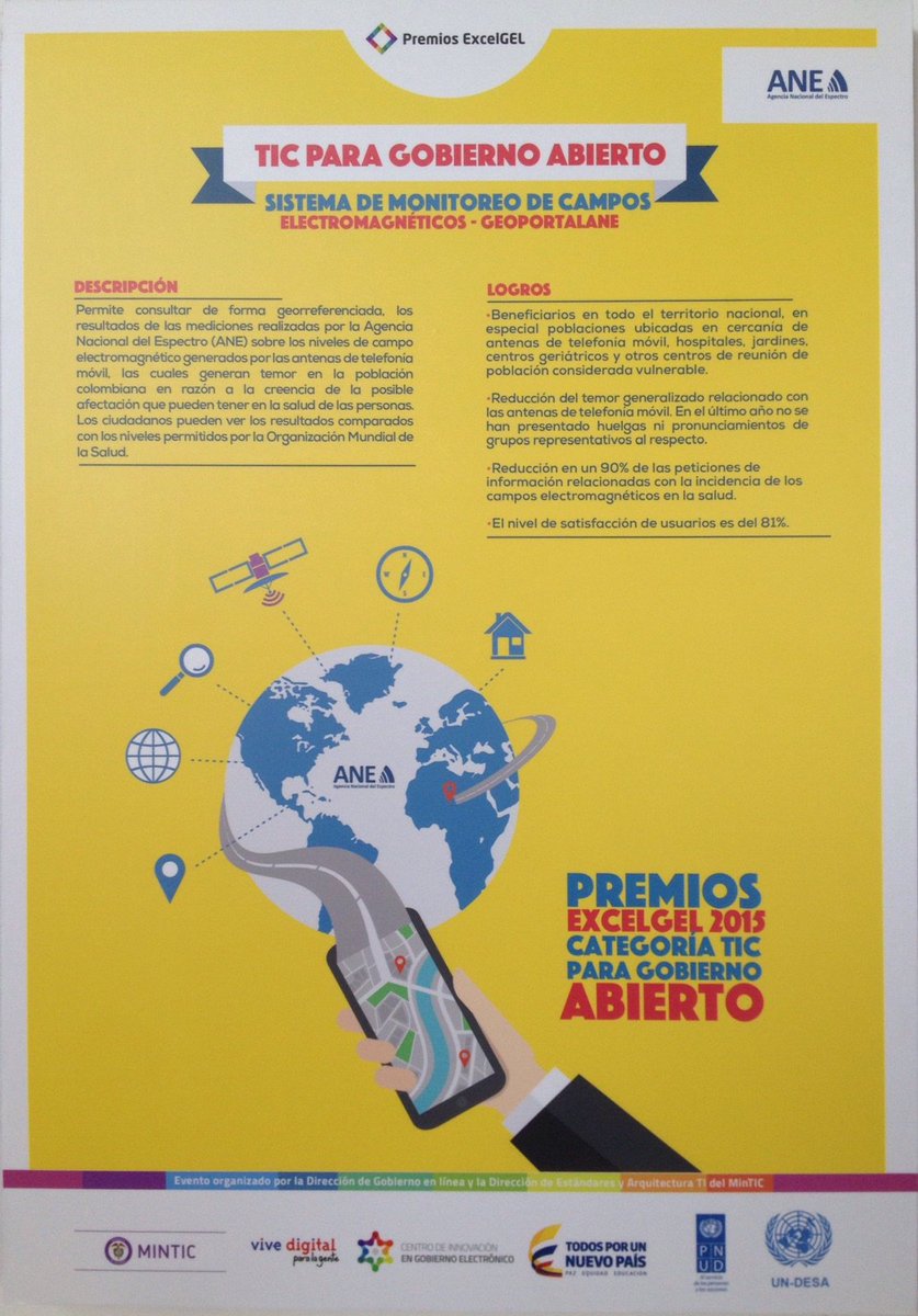 ANE_Colombia's tweet photo. Estamos participando en los premios #ExcelGEL de @Gobiernoenlinea #experience2015 del @Ministerio_TIC https://t.co/B2l9YKg887
