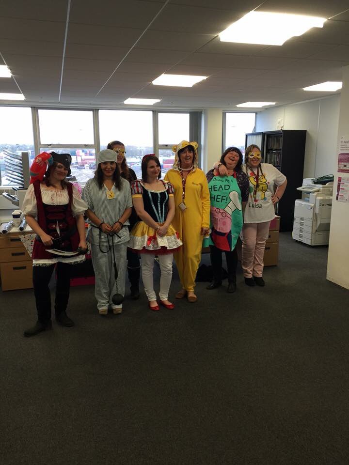 Loolu79's tweet photo. @BBCCiN #pudsey @cevalogistics in Felixstowe raised a whopping £1024 for #CiN2015 from tombola, raffle & fun games X https://t.co/9yhtgtgmYM