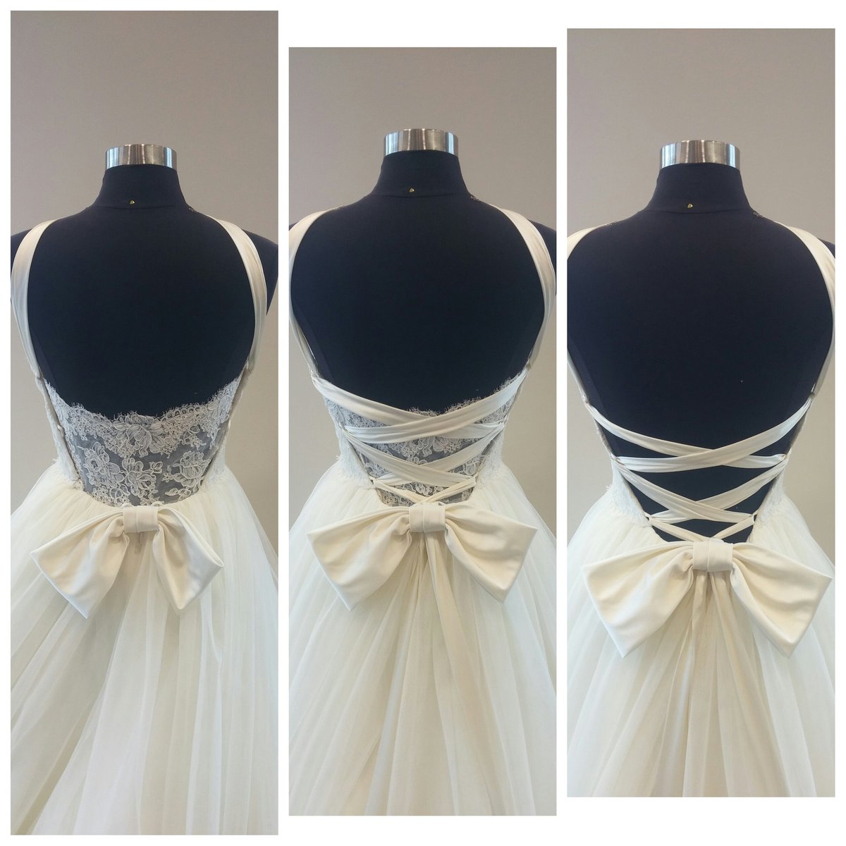 3 pretty back options, 1 amazing #ModernTrousseau gown.