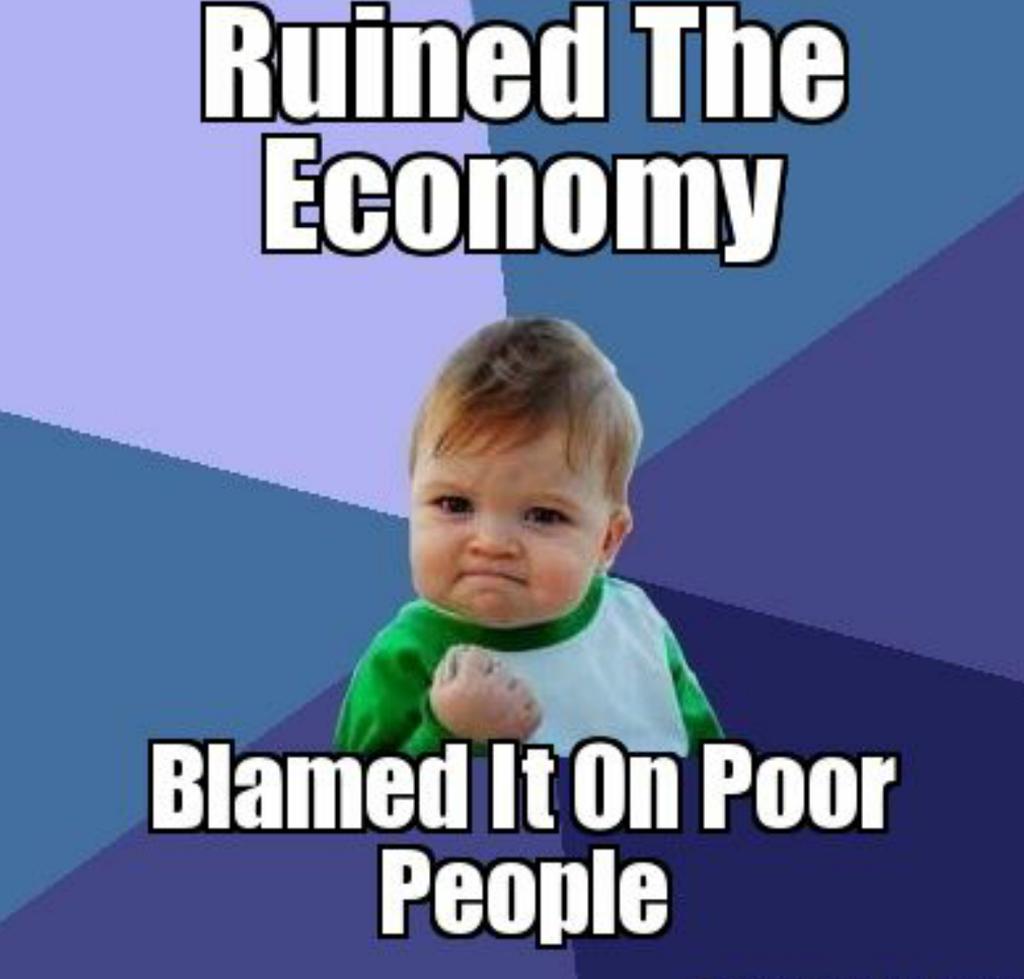 SaintTaylor7's tweet photo. @SociologyTheory #prob170 blaming the economy on our poor people?? https://t.co/RQfU6izXb3