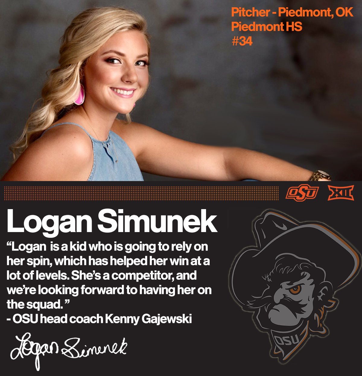 Osu Cowgirl Softball Logan Simunek Joins The Cowgirls From Piedmont Ok Welcome Logan Okstate T Co Kjfxyodpnu Osu Cowgirl Softball Logan Simunek Joins The Cowgirls From Piedmont Ok Welcome Logan Okstate T Co Kjfxyodpnu