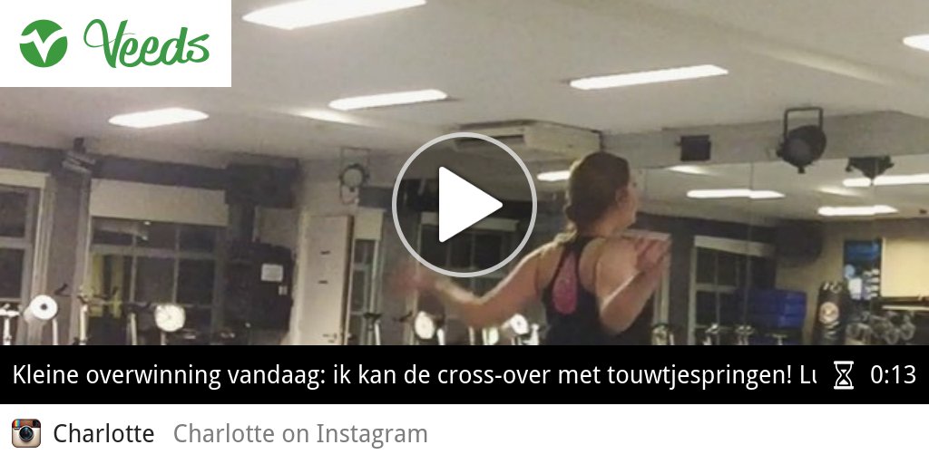veedsselfie's tweet photo. VIDEO Kleine overwinning vandaag: ik kan de cross-over met touwtjespringen! Lukte me maa.. ► https://t.co/ra6AypESo2 https://t.co/btjt0nCa1L