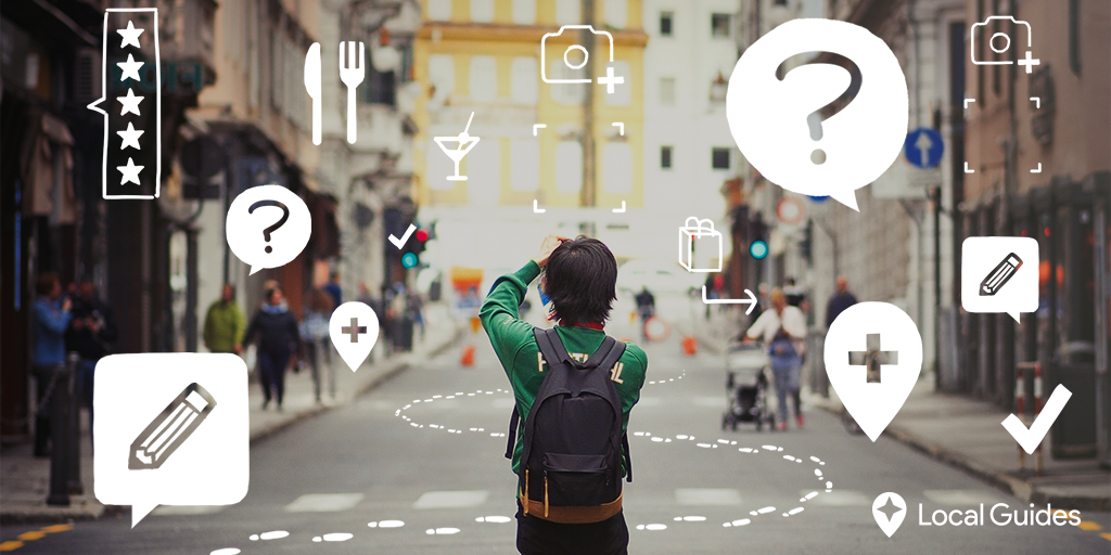 Google's tweet image. Calling all explorers! Put your local knowledge on the map with @localguides → goo.gl/oROj04