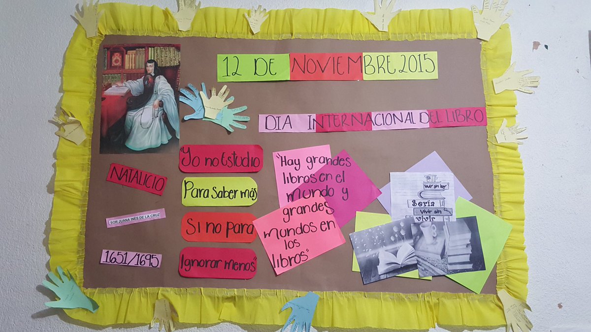 EducacionTDV's tweet photo. Periódico mural dedicado al #DíaInternacionalDelLibro en @biblioteca_tdv #AbelC.Salazar @VictorAguilarT https://t.co/8KLZhnfjlx