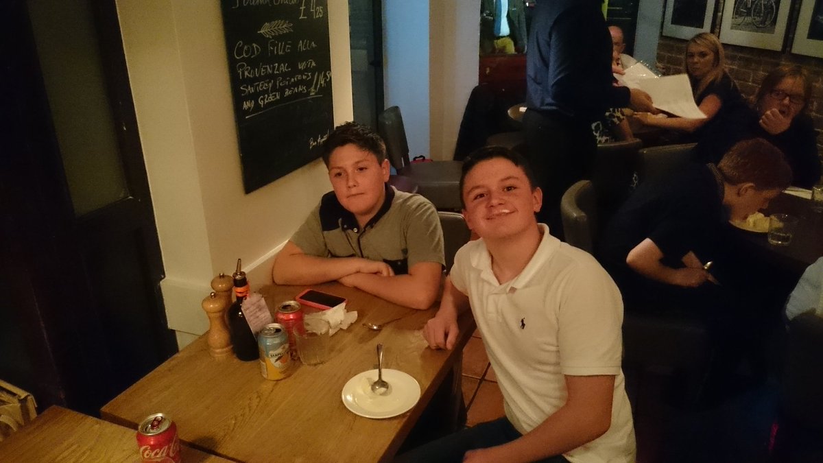 Auchenharvie's tweet photo. #Londonhighlights @Spaghetti_House at Sicilian Ave. Fantastic hosts!!! Grazie!! https://t.co/ZpLJOM6rrY