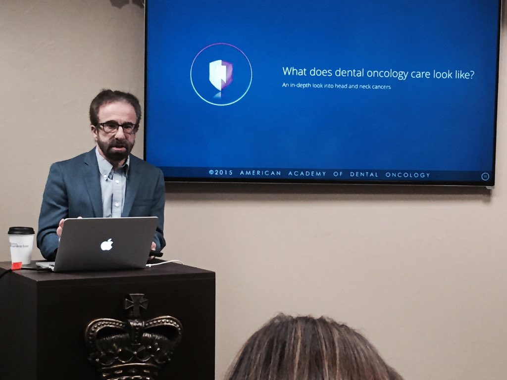 TCHealthTalk's tweet image. Dr Joel Epstein presents what dental oncology care looks like #aado2015 #dentaloncology aadonc.com