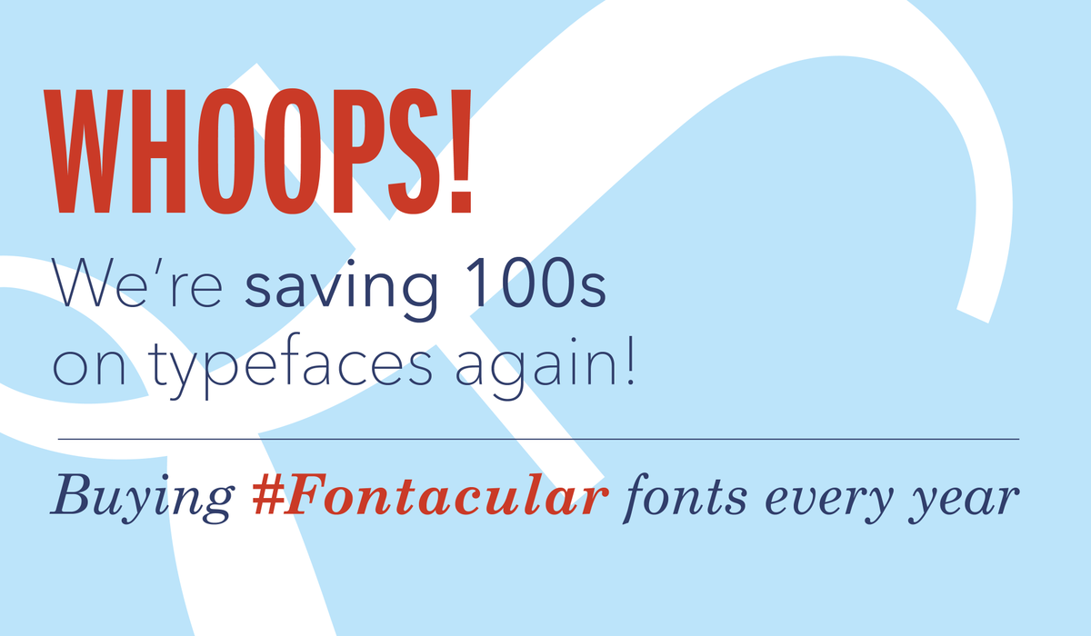 threeandme_'s tweet photo. We couldn't resist! Just purchased Avenir Next &amp; Franklin Gothic. Awesome font deals! @Fontscom #Fontacular https://t.co/hTZ7cjvWJr