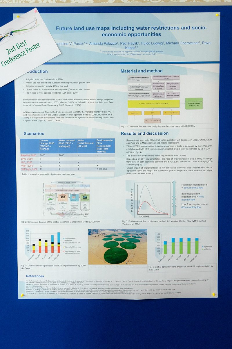 IIASAVienna's tweet photo. 2nd place tie for overall poster winners: @LindaMSee and Amandine Pastor #SystemsAnalysis15 https://t.co/jxDpAXEB2V