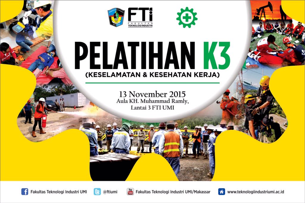 Workshop K3), bagi calon Wisudawan/ti di Aula KH. Muhammad Ramly Lantai 3 FTI-UMI <a href="/HMTIUMI_/">HMTI UMI</a> <a href="/hmtkftiumi/">HMTK FTI UMI</a> <a href="/HmtpUmi/">HMTP UMI</a>