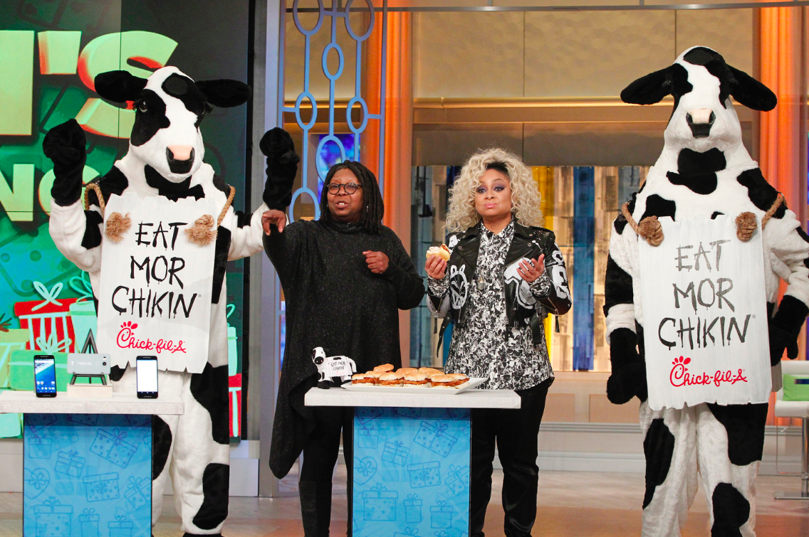 TheView's tweet photo. All this @ChickfilA biscuit is missing is a candle for our birthday girl, Whoopi Goldberg! #NYCCFA https://t.co/PtR2IFTczC