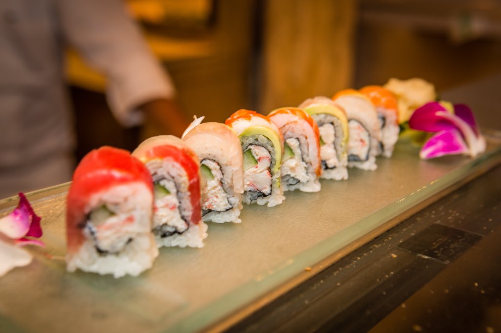 ItsKimJones's tweet photo. Try @AndreasEncore’s specialty sushi rolls like the Rainbow w/ tuna, salmon, yellowtail, shrimp &amp; avocado https://t.co/lKL58xcDqR