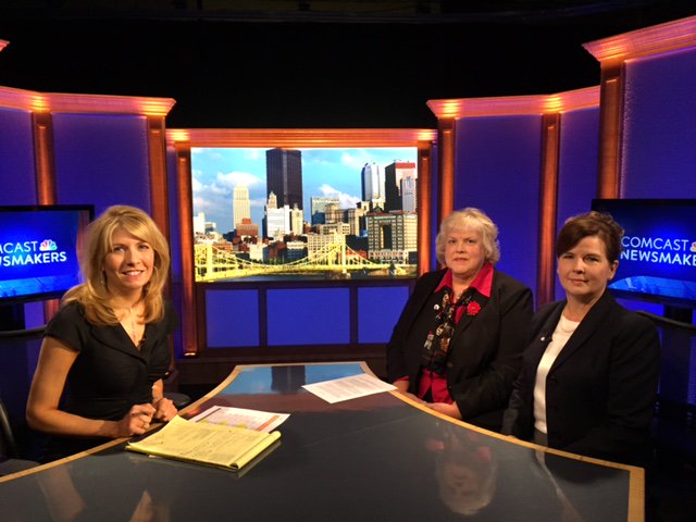 ComcastWestrnPA's tweet photo. Mary Catherine Motchar &amp; Tandy Bailey discussed @RedCrossWPA Chestnut Ridge's 25th Holiday Splendor Gala on Dec 3. https://t.co/saPhNctzxA