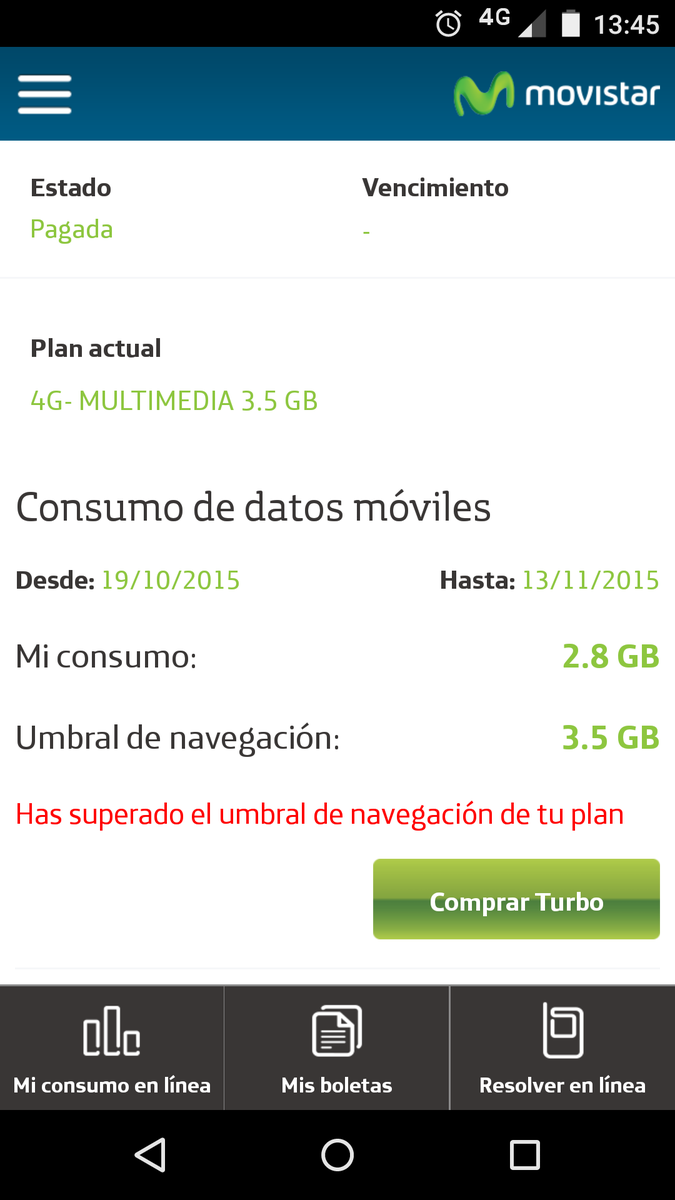 CarlosScarfx's tweet photo. @AyudaMovistarCL me pueden explicar esto? según mi equipo y su misma página aún me quedan 700 mb y navegó a 32 kbps😠 https://t.co/6YTdWWnggM