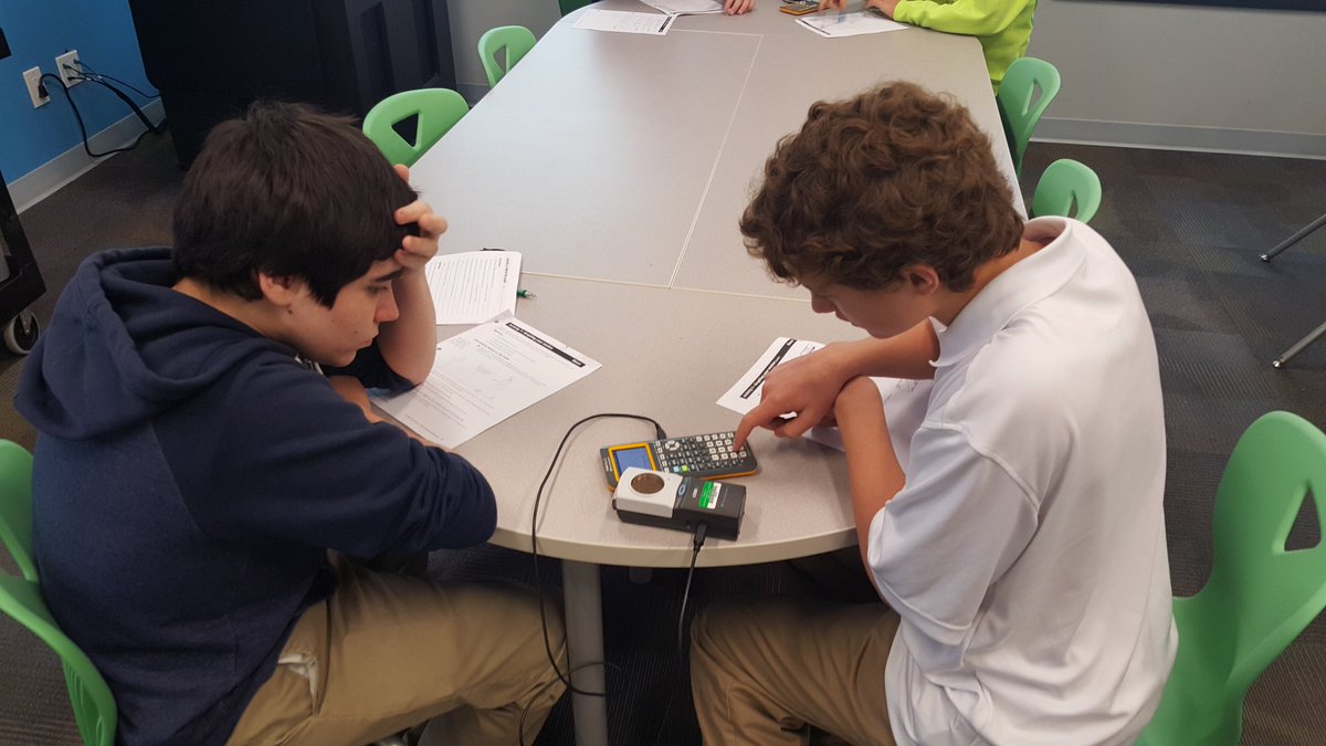 missmathwright's tweet image. Creating time series graphs with #ti84plus and the #cbr2 in Algebra 1 at @istemghs #STEMed #mathed