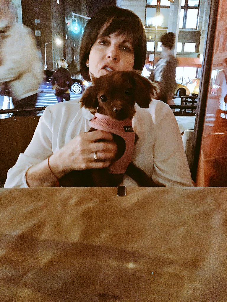I'm the luckiest! Got to go for dinner with my mummy and my Bubby, too! #Flairon #NYCpuppy @theresiak1