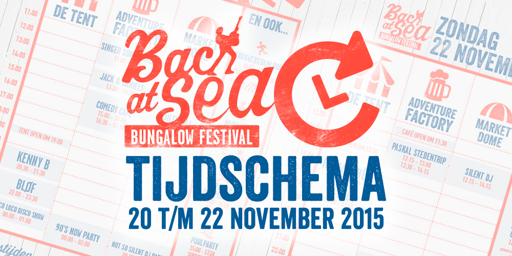 backatseafest's tweet photo. Nog één week! Het tijdschema voor Back at SEA staat vanaf nu online: https://t.co/CJ7UxqP7Zu #bas2015 https://t.co/85zaHKmyok