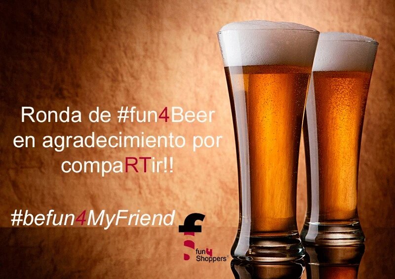 fun4Shoppers's tweet photo. Waooooo!! Muchas gracias @elenaarnaiz por compaRTir !!!
#fun4Beer para ti!! cc @JFS_1969 https://t.co/iK448bsIM9