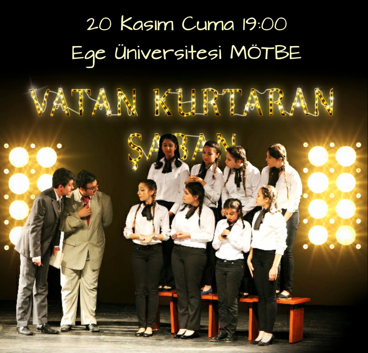 Ege Tıp Oyuncuları'ndan Vatan Kurtaran Şaban 20 Kasım'da tekrar sizlerle! 

20 Kasım 19:00
Ege Üniversitesi MÖTBE