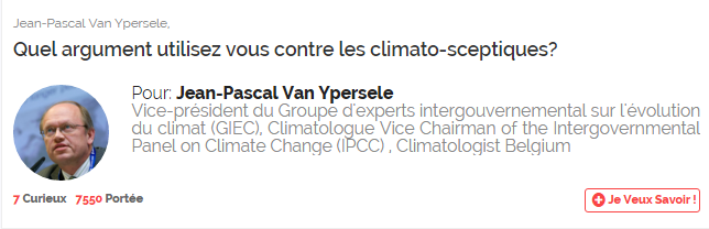 Voxe's tweet photo. Interpellez directement l'expert climatique @JPvanYpersele sur https://t.co/Ze824lKtKr ! #HackCOP21 https://t.co/vQb0RHQ9WZ