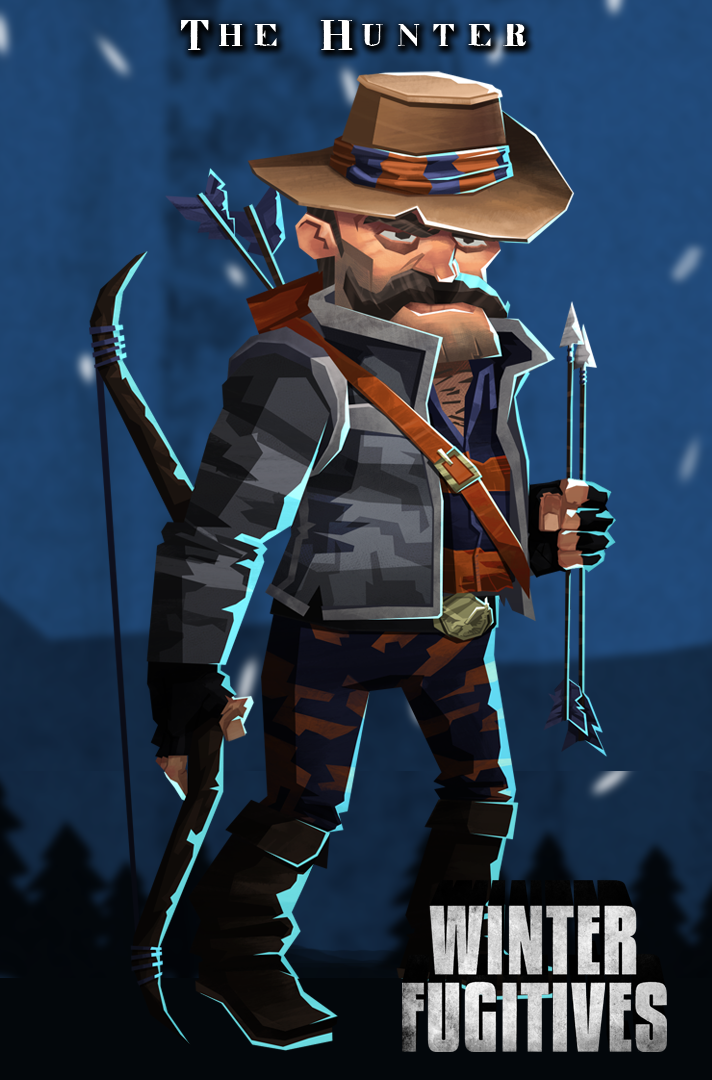 HeavyBoatGames's tweet photo. New #WinterFugitives character no.3: the Hunter combines both the Tracker's and the Archer's abilities! https://t.co/pBaw65pvia