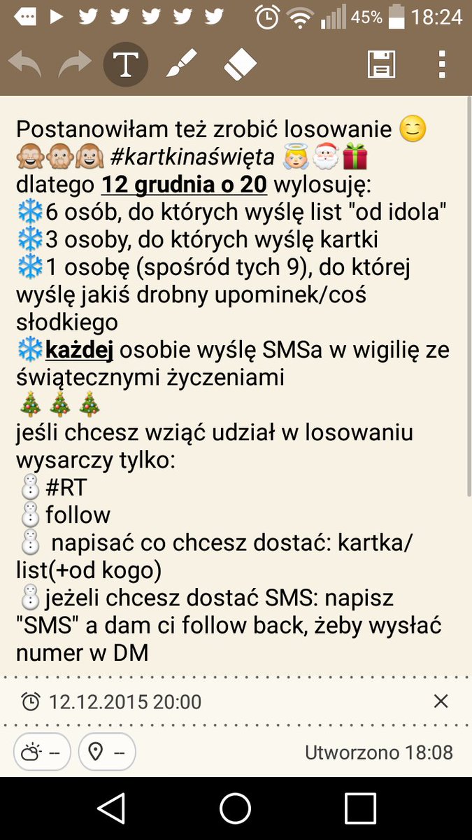 skywalkinghome's tweet image. Uwielbiam świąteczną atmosferę, więc robię losowanie 🎄🎅🎁👼❄
#kartkinaswieta
#kartkiswiateczne
#kartkibozonarodzeniowe