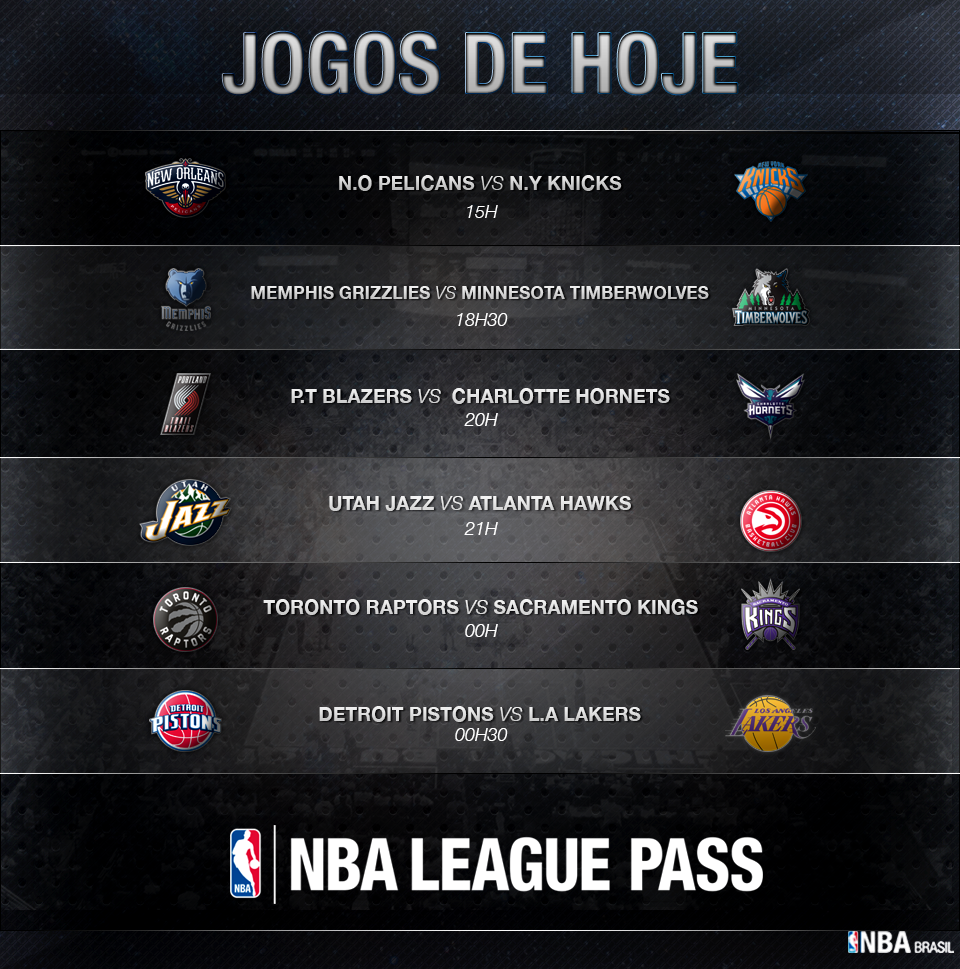 NBA Brasil على X: Os jogos de hoje no #NBALeaguePass