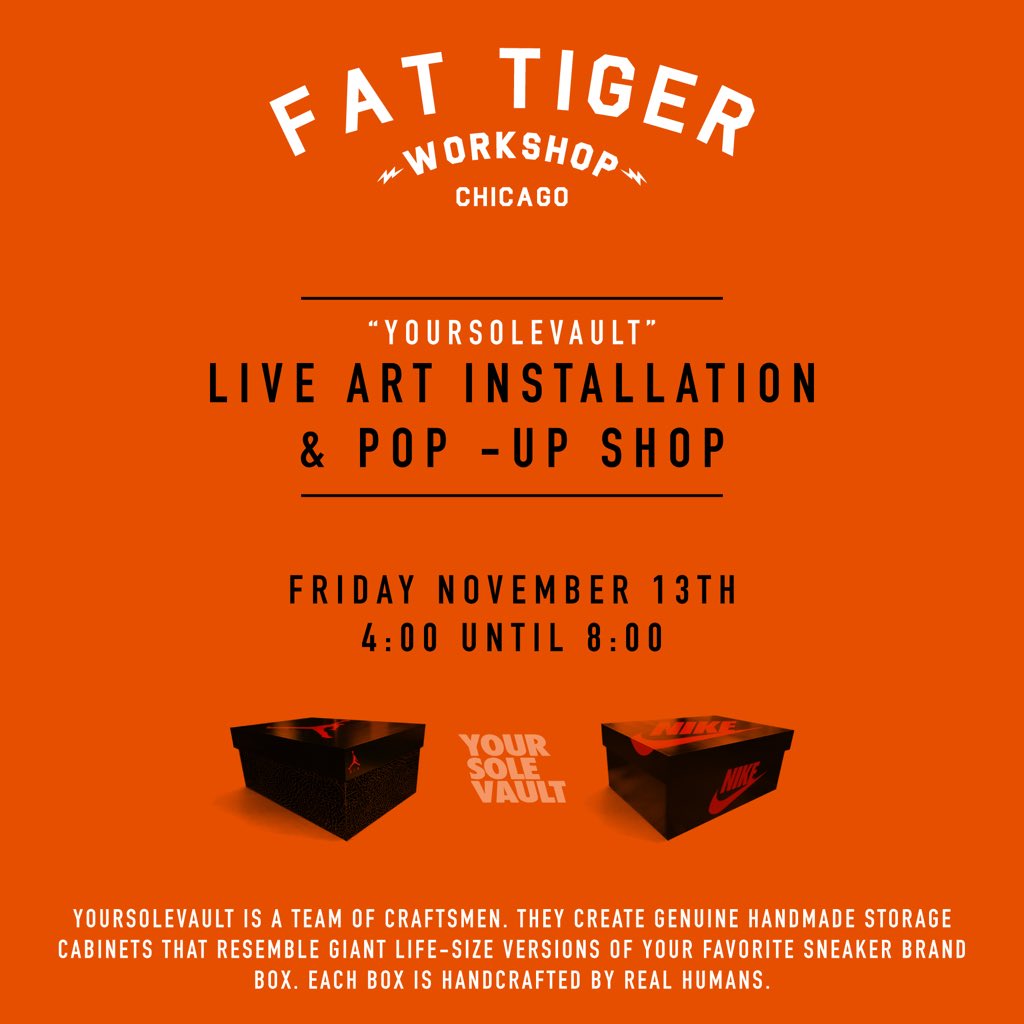 VicLloyd's tweet photo. Pull up and check out #yoursolevault installation in the store later https://t.co/I70pm2gn0Q