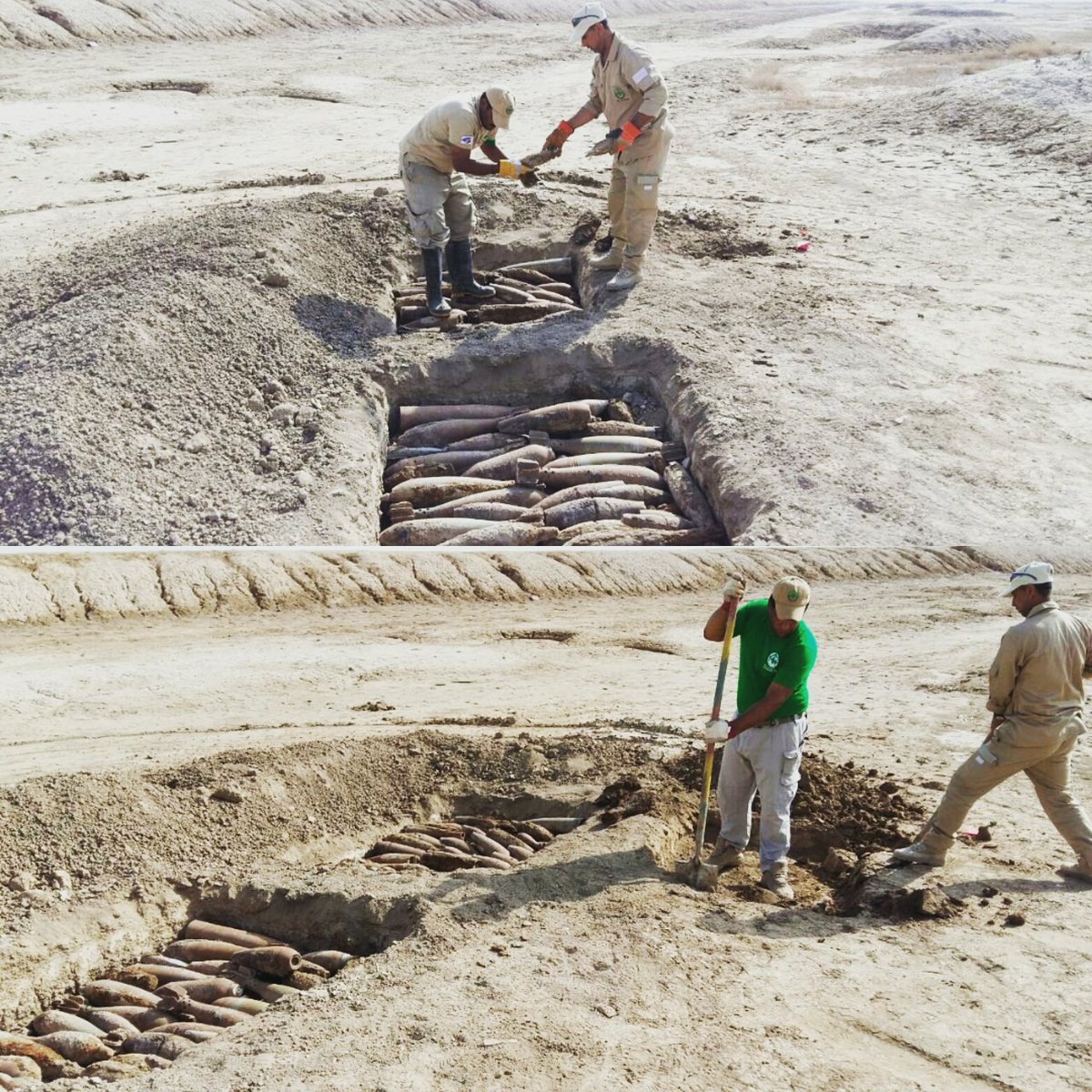 IraqNpa's tweet photo. Preparing for demolition! 

Our searchers and teams leaders while preparing the Central Disposal Site  (CDS). https://t.co/7zNx4JSa9y