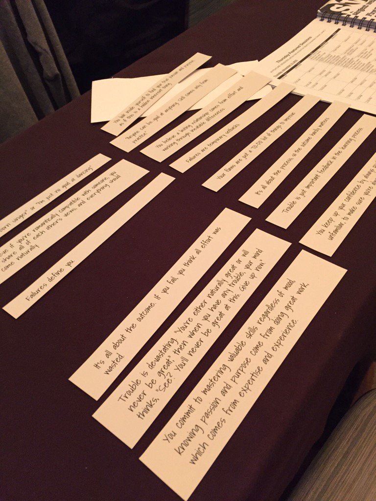 ThatSciLady's tweet photo. Mindset sort #CASTmindset #CAST2015 https://t.co/CRsytxX7i0