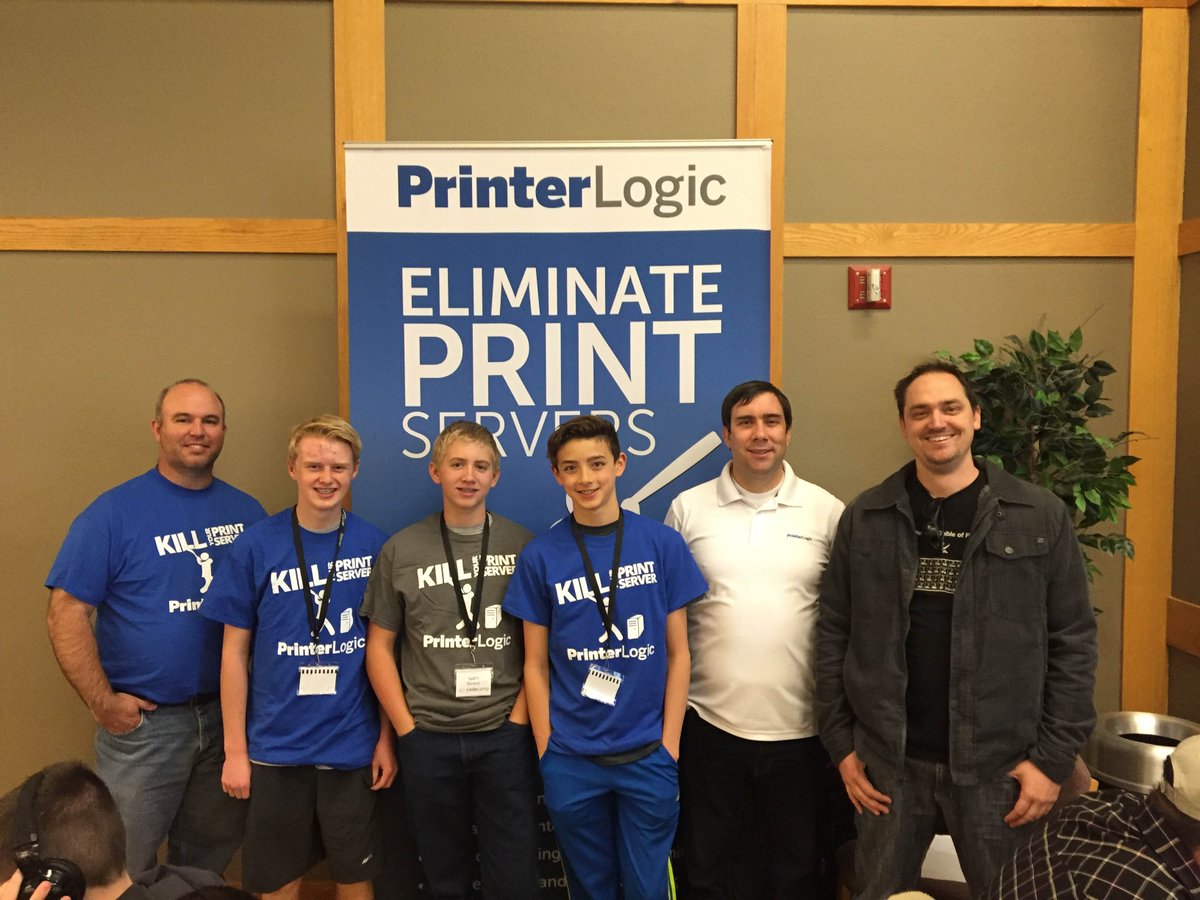 PrinterLogicc's tweet photo. Ready for 24 hours, no sleep. Just code. Code Camp 2015! Good luck teams! #bringyourgenius #codecamp2015 @dixietechs https://t.co/NrZwTV79c7