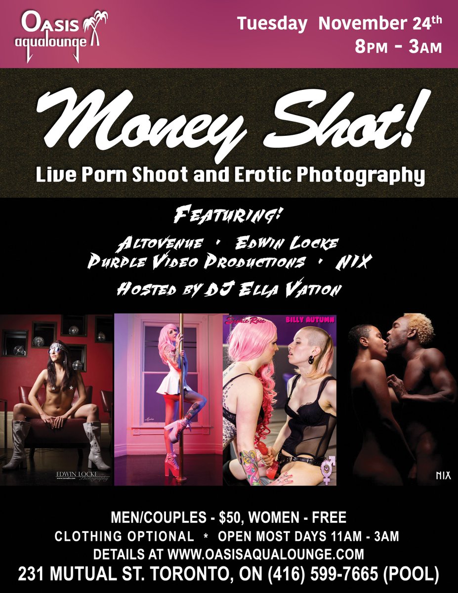 catchfatima's tweet photo. #MoneyShot returns to @Oasis231mutual w/@PurpleVidProd73 , @altovenue @NixErotix &amp; Edwin Locke! Host: @Ella_Vation https://t.co/UFwGxMhtEC