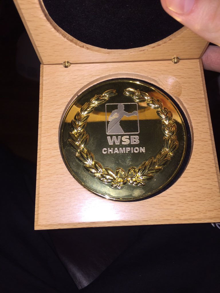 Finally my <a href="/WSB_Boxing/">World Series Boxing</a> medal came today! #World #No1 #wsb #Boxing