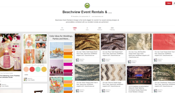 Follow us on #Pinterest for the latest event color + design trends! pinterest.com/beachviewtent