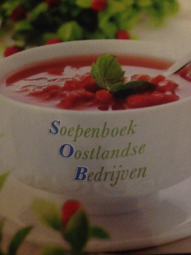 Dankzij <a href="/CvOosten/">Carla van Oosten</a> kunnen we soepen uit het Soepenboek #oostlandse Bedrijven gaan bereiden.
