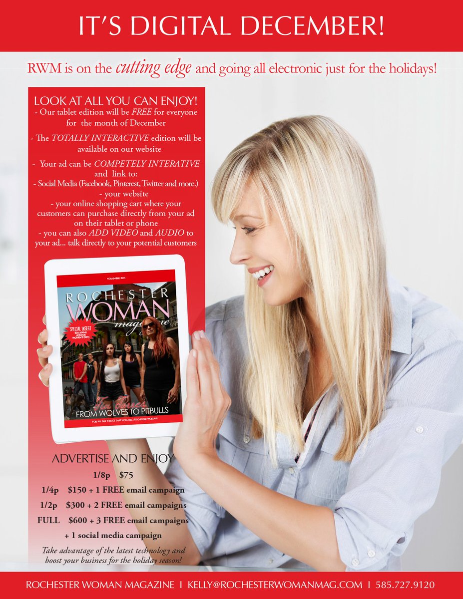 THAT'S RIGHT, RWM is on the CUTTING EDGE and going  ALL DIGITAL FOR DECEMBER!