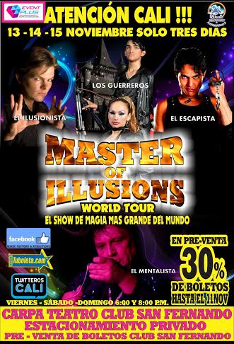 TwiterosCali's tweet photo. Invitada al #MastersOfIllusions, el show de magia más grande del Mundo: @maferchalo #PaseDoble. https://t.co/U93HzTC7xE