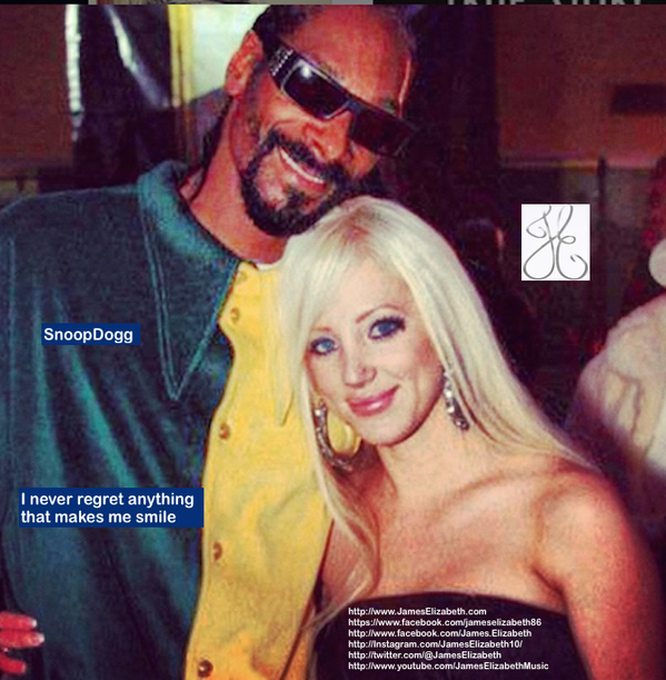 JamesElizabeth's tweet photo. I never regret anything that makes me smile @SnoopDogg #JamesElizabeth #ComingSoon #SnoopDogg https://t.co/Lc3HsMoIC6