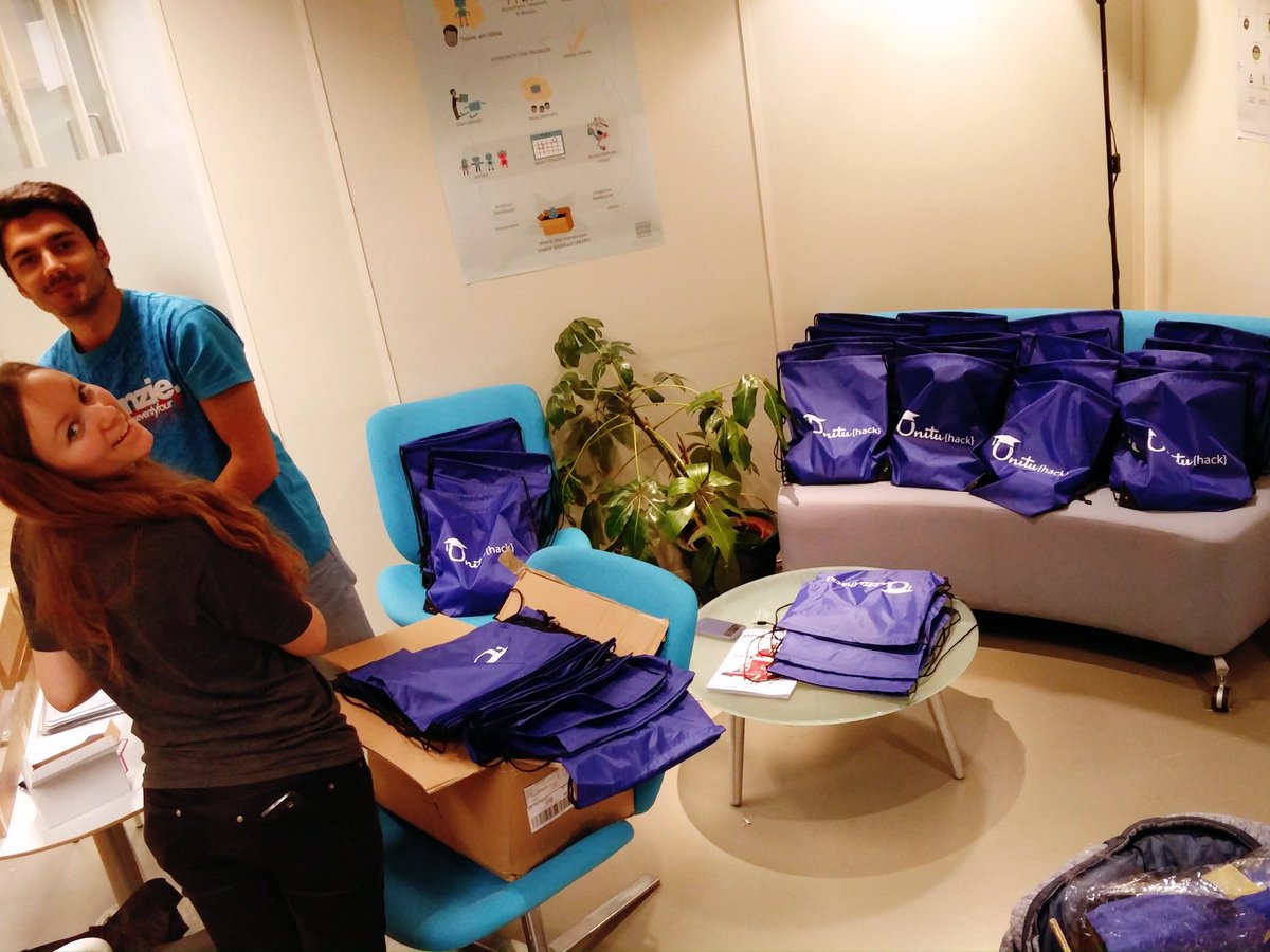OfficialUnitu's tweet photo. Getting ready for #Unituhack tomorrow - we're excited, are you?? https://t.co/rgFVe8gGtO https://t.co/MZ07IMzkRq