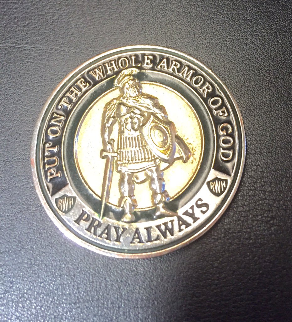 ltholland's tweet photo. Reminders to pray are all around me. Saw this coin from a colleague &amp; was reminded of @SOEKC1 #FallPrayerCampaign. https://t.co/pRyNEYBEBr