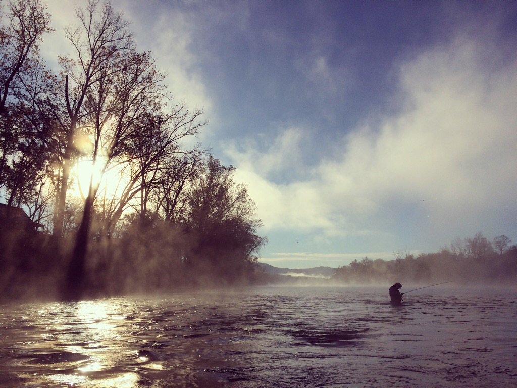 #flyfishin in north Arkansas on the White River.