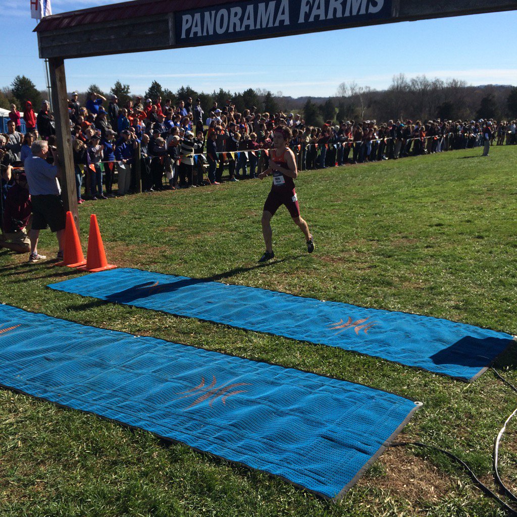 VT runner Tommy Curtin has done it again. He wins the NCAA Southeast Regional men's race!
