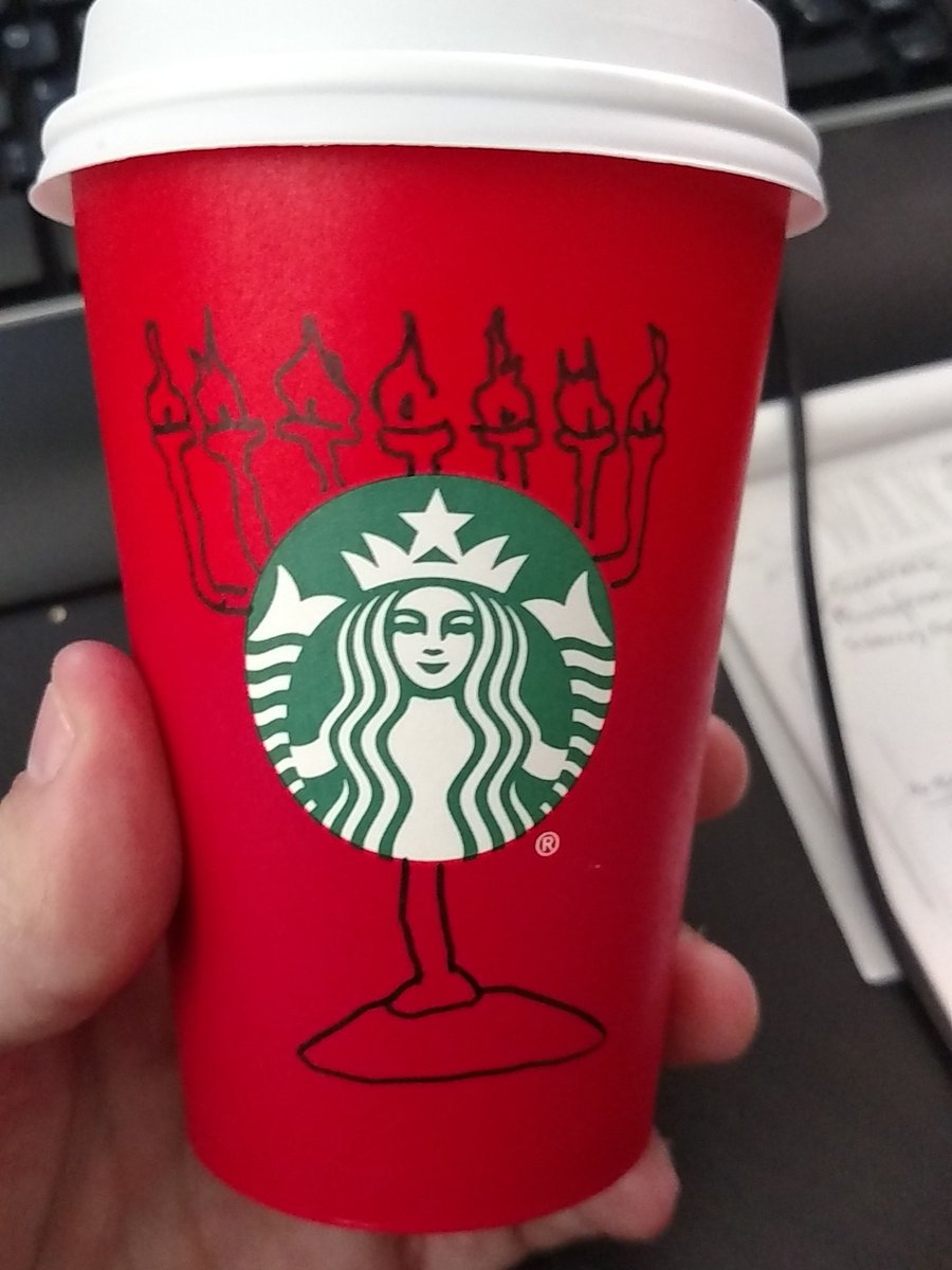 Calebmcc's tweet photo. Am I doing it right? #StarbucksRedCup https://t.co/HilI0ZSn6R