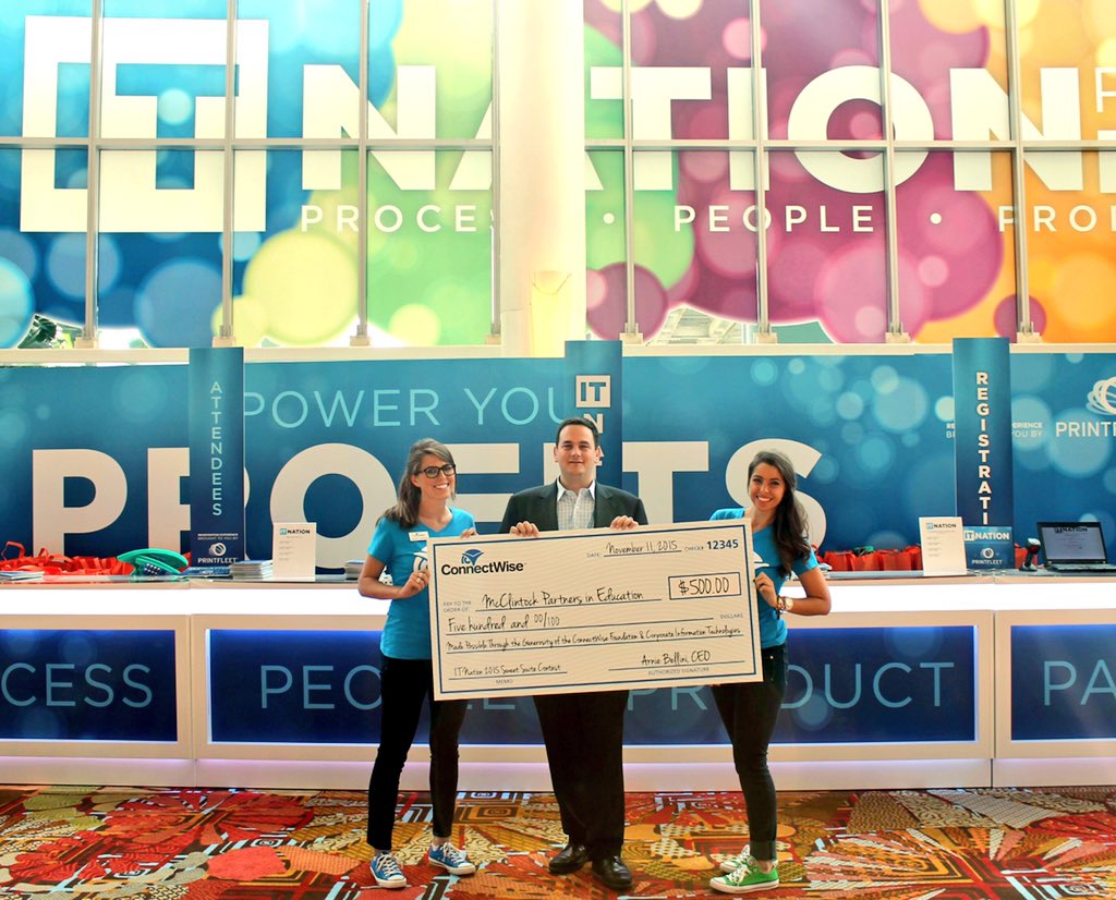 ConnectWise's tweet photo. Huge congratulations to the winner of this year's Sweet Suite Contest - Lawrence Cruciana of @CorpInfotech! #ITN15 https://t.co/jYg4RUs2s6