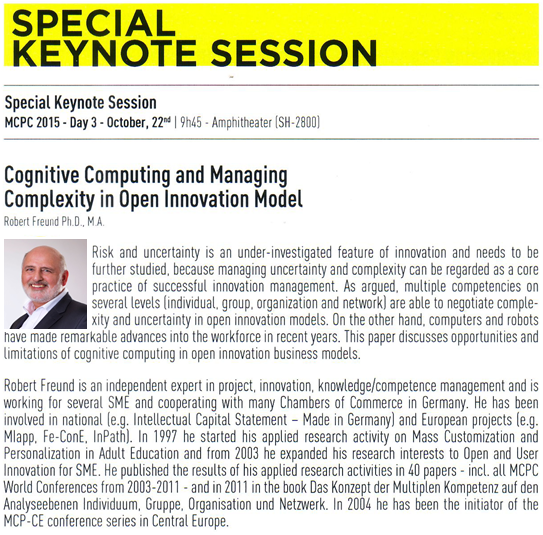 Dr_RobertFreund's tweet image. #MCPC2015 , October, Montreal